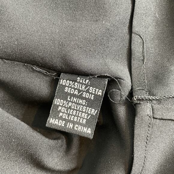 Tibi Women's Black‎ Embroidered Sleeveless Silk Dress Size 4 Aztec Boho Party - Picture 6 of 14